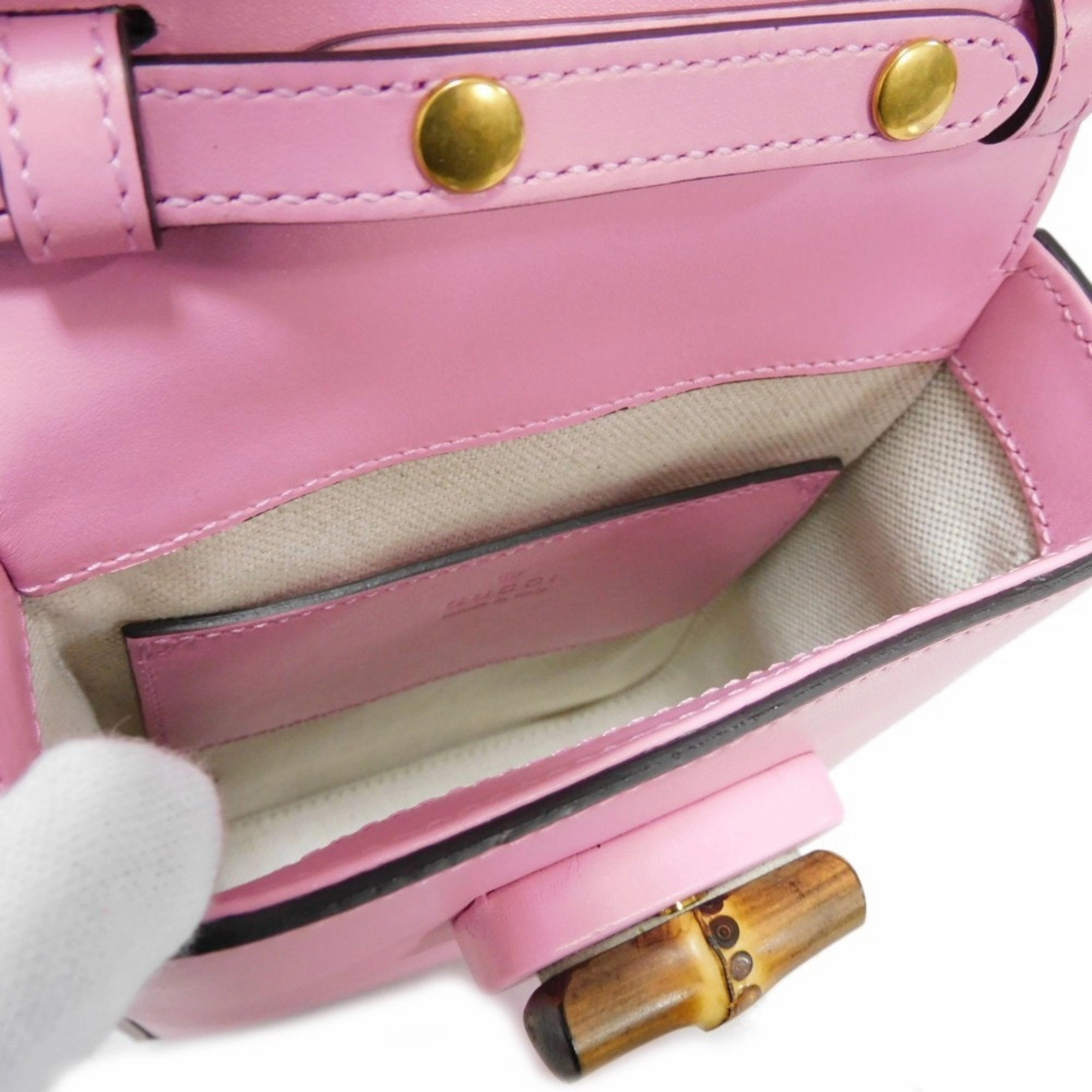 Gucci  Leather Handbag Shoulder Bag (Pre-Owned)