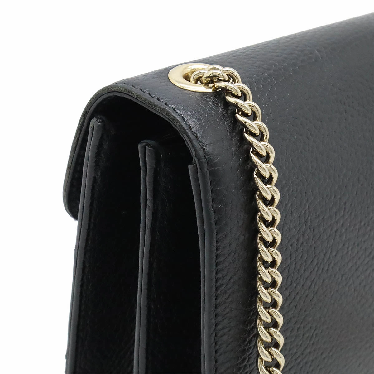 Gucci Leather Interlocking G Chain Shoulder Bag