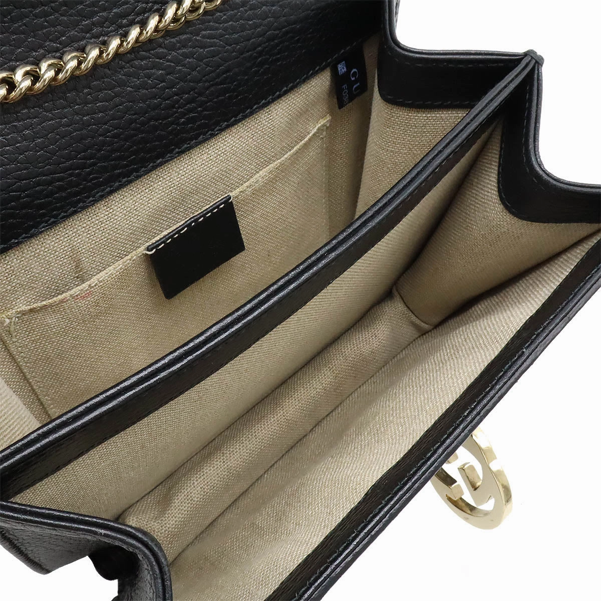 Gucci Leather Interlocking G Chain Shoulder Bag