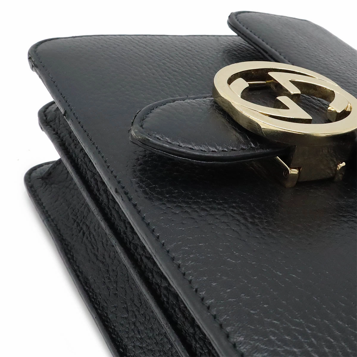 Gucci Leather Interlocking G Chain Shoulder Bag