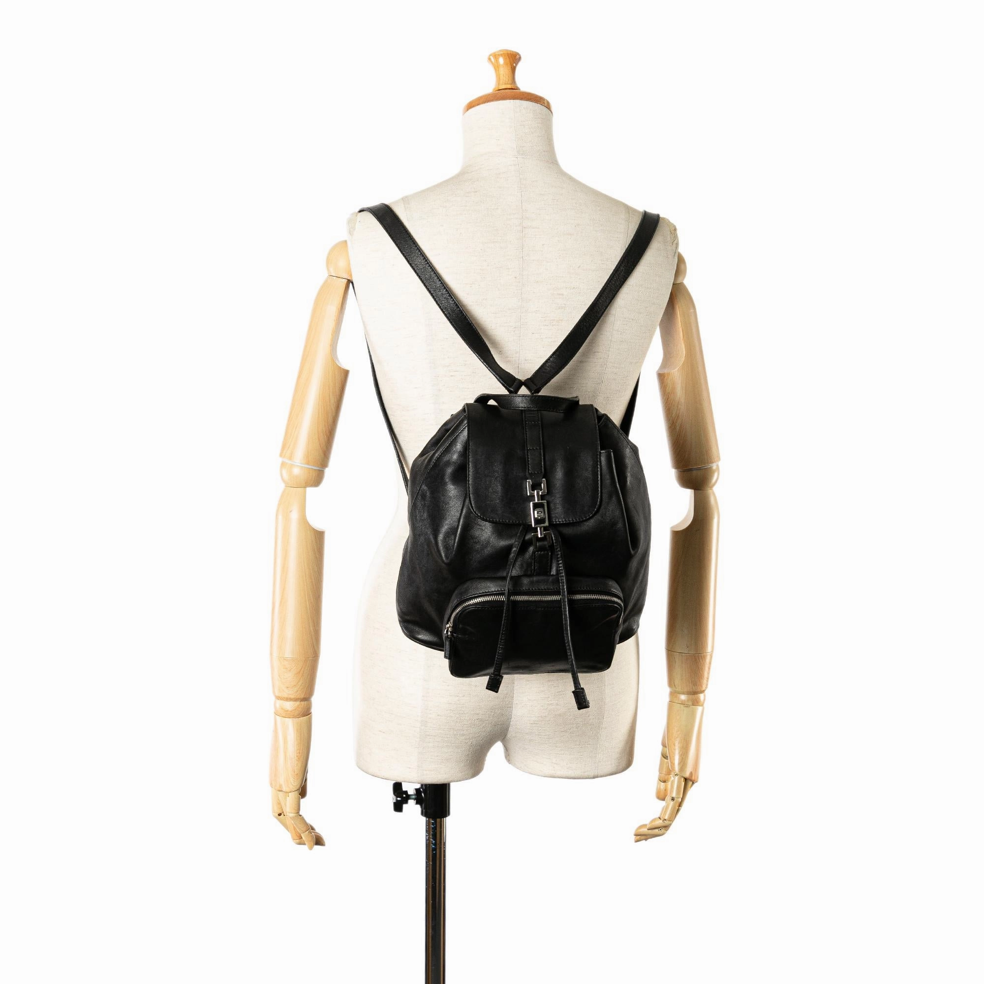 Gucci Leather Jackie Backpack (SHG-VVWUKO)