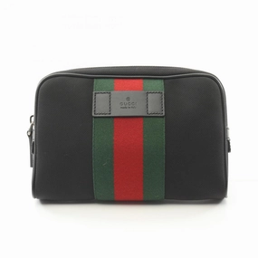 Gucci  Leather Nylon Canvas Fanny Pack (Pre-Owned)