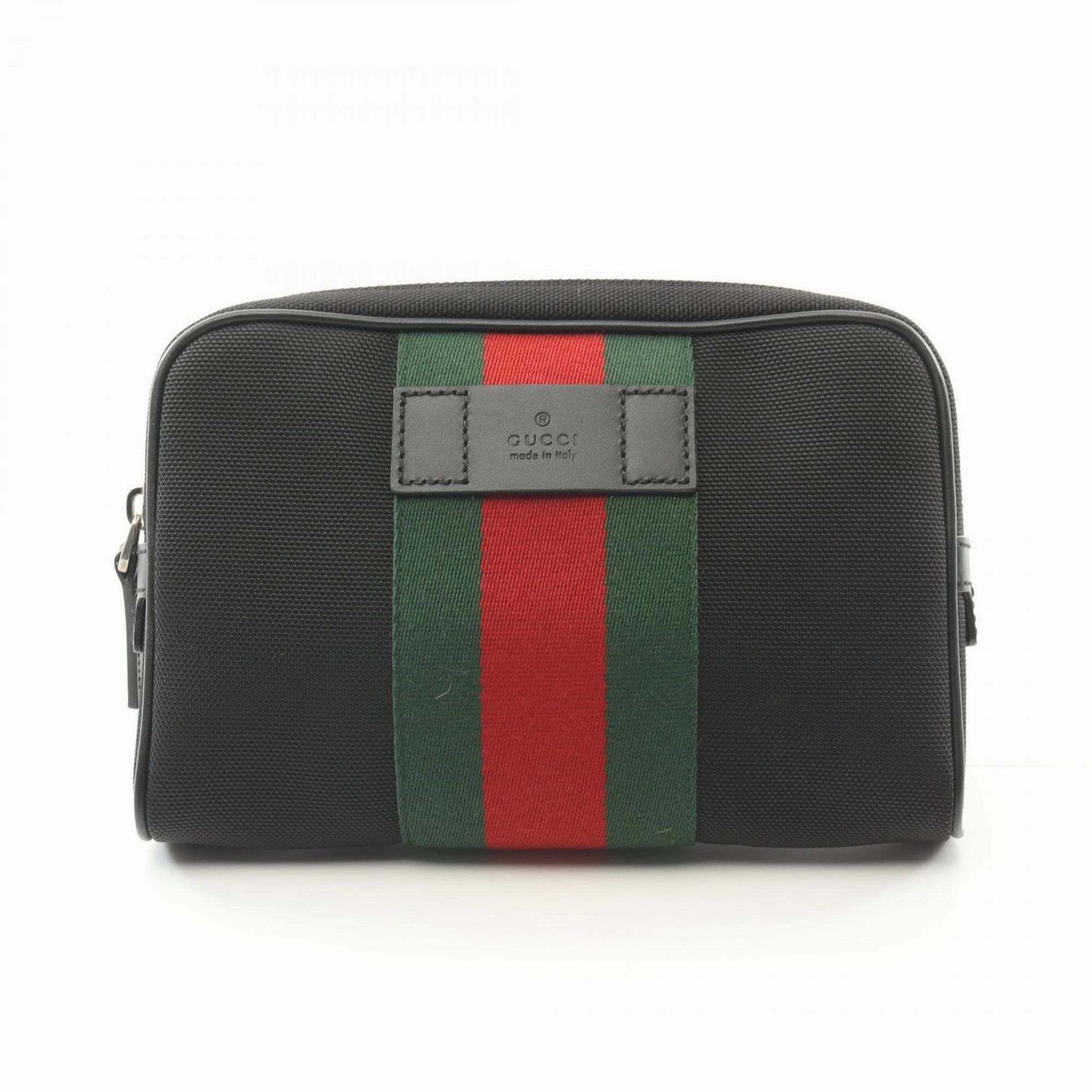 Gucci  Leather Nylon Canvas Fanny Pack (Pre-Owned)
