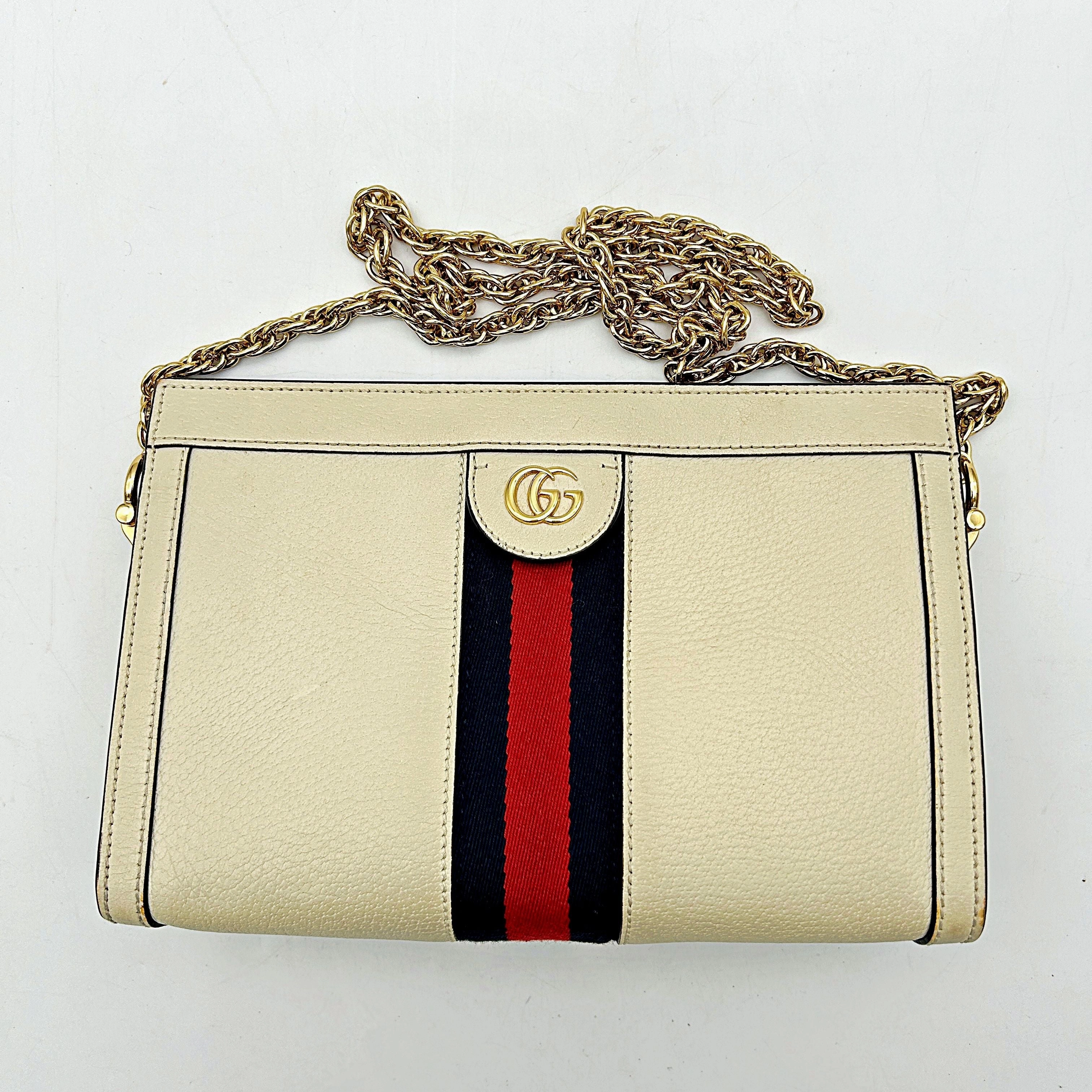 Gucci Leather Small Ophidia Chain Bag - Brown Crossbody Bags, Handbags  gu9965cc