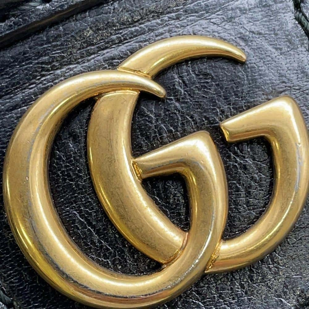 GUCCI Liber Small Shoulder Bag Black524620 Leather