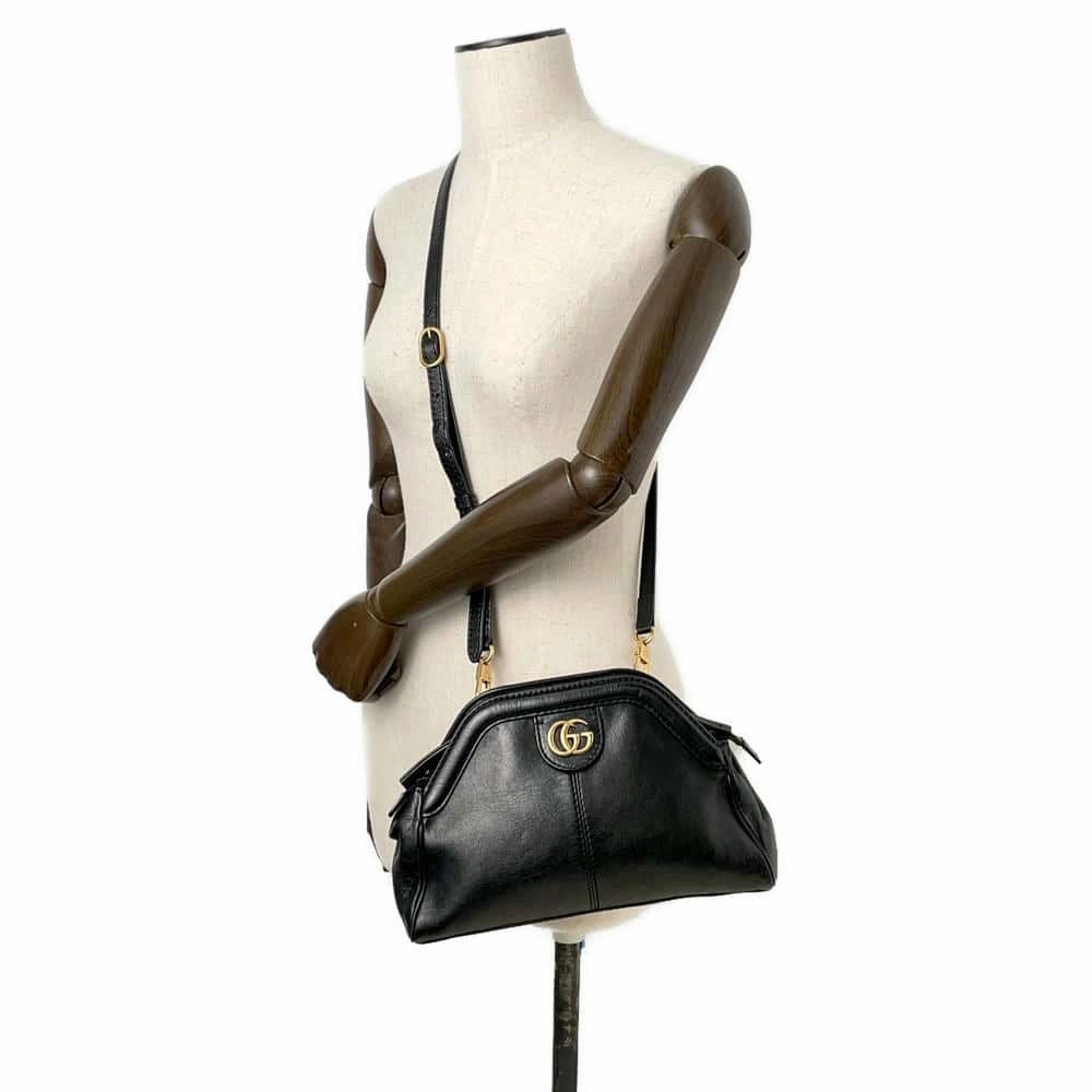 GUCCI Liber Small Shoulder Bag Black524620 Leather