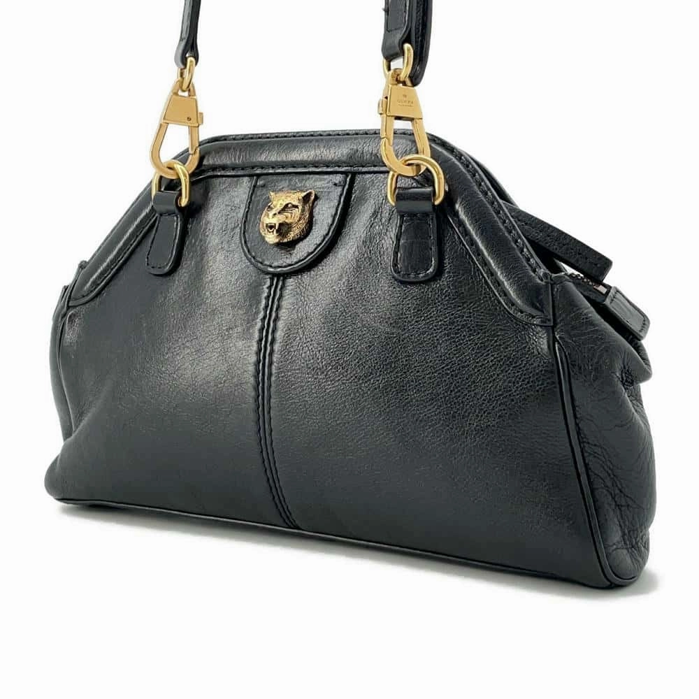 GUCCI Liber Small Shoulder Bag Black524620 Leather