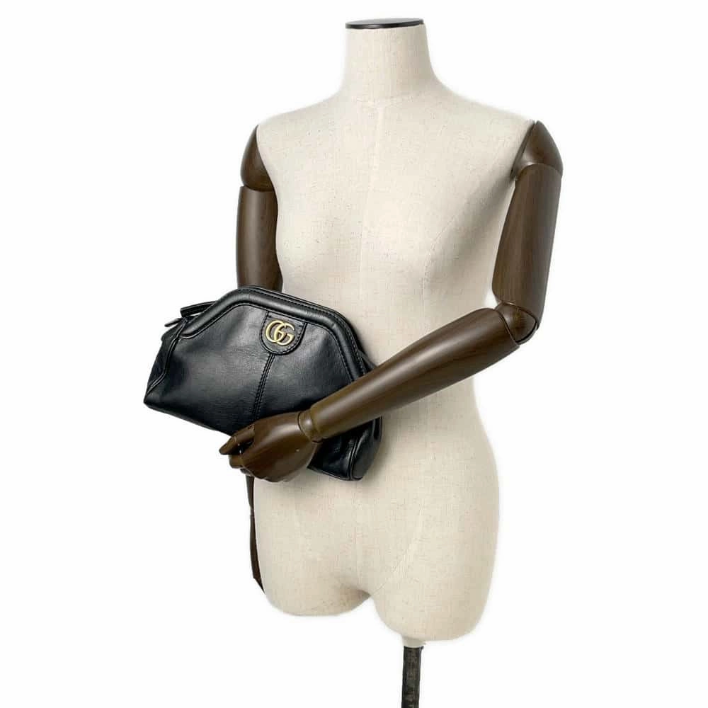 GUCCI Liber Small Shoulder Bag Black524620 Leather