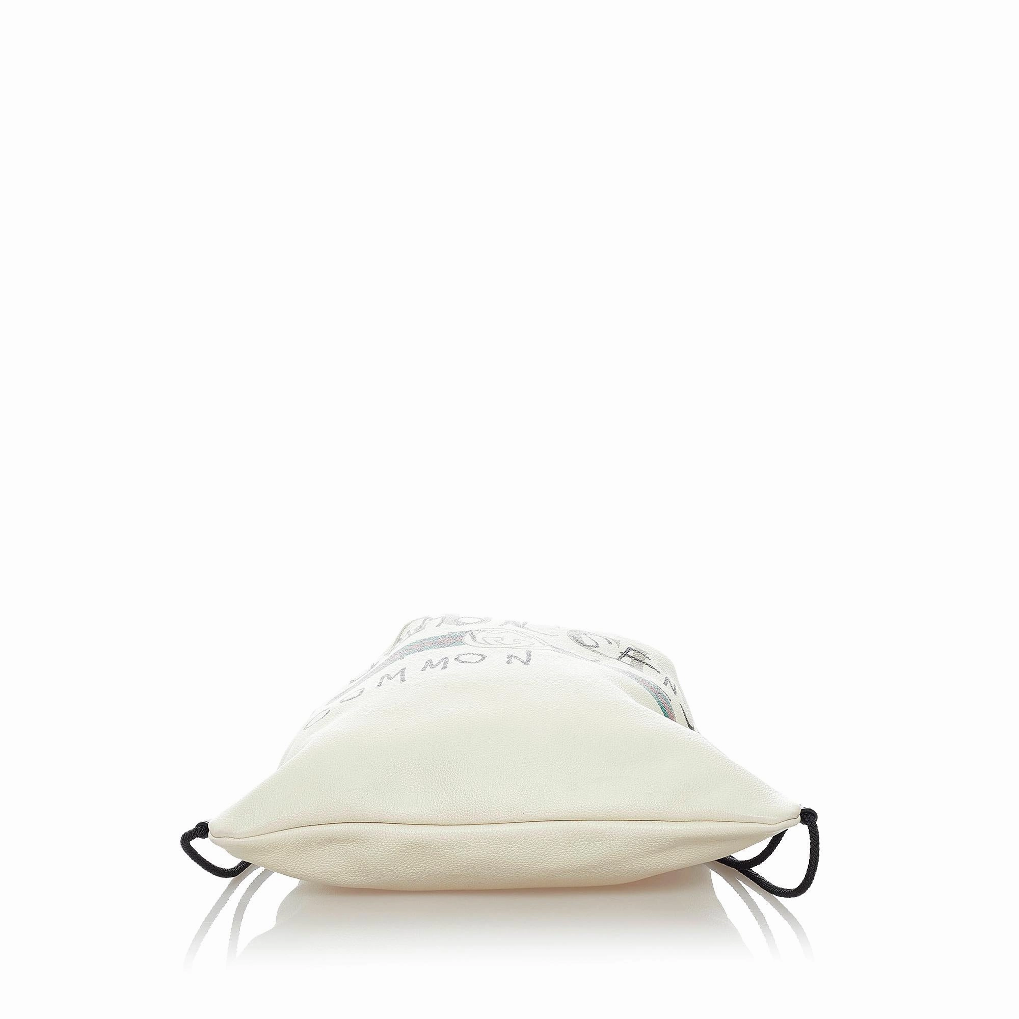 Gucci Logo Drawstring Leather Backpack (SHG-32109)