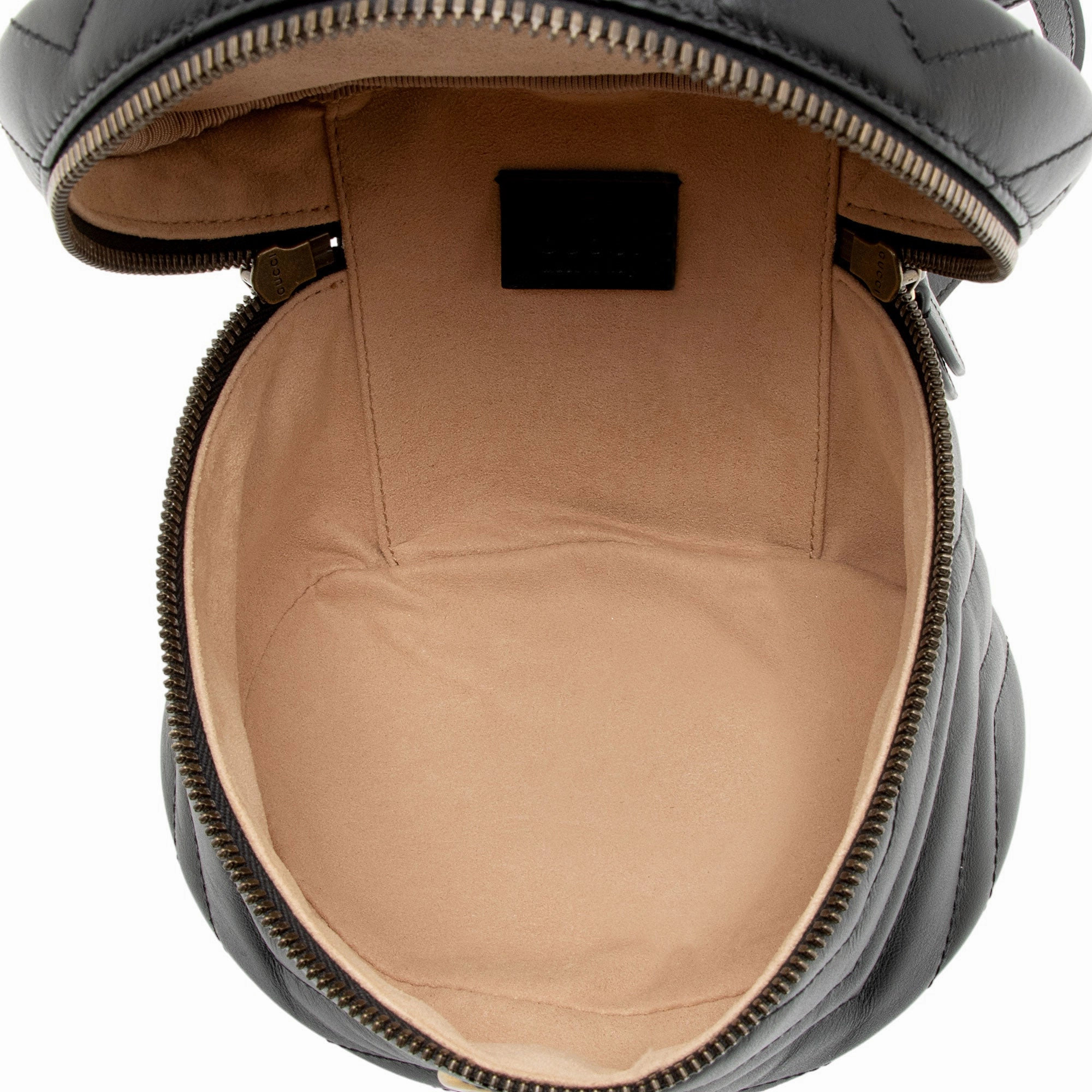 Gucci Matelasse Leather GG Marmont Round Mini Backpack (SHF-nSn7Zg)