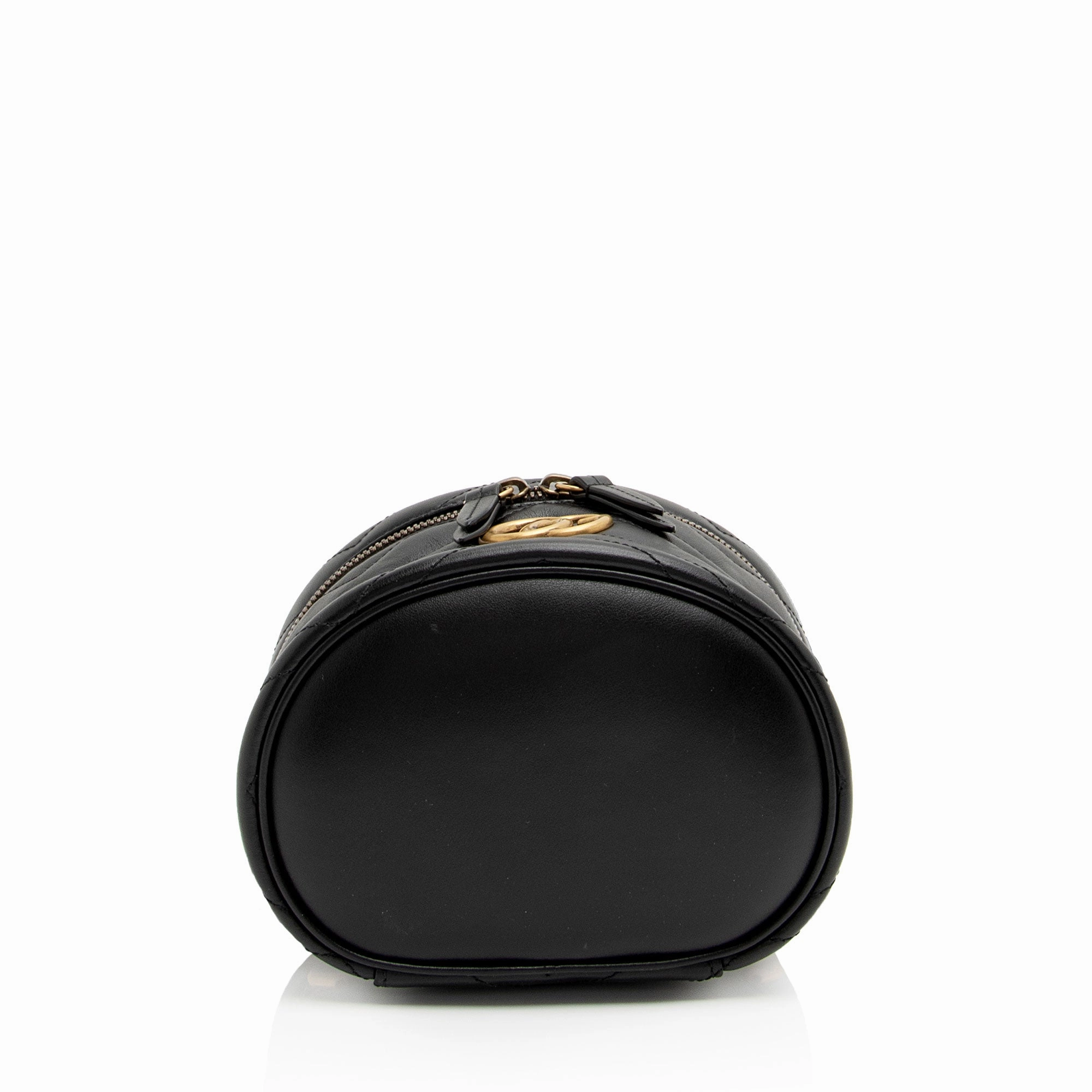 Gucci Matelasse Leather GG Marmont Round Mini Backpack (SHF-nSn7Zg)