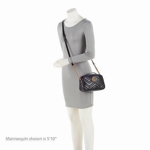 Gucci Matelasse Leather GG Marmont Small Shoulder Bag (SHF-FVS5c3)