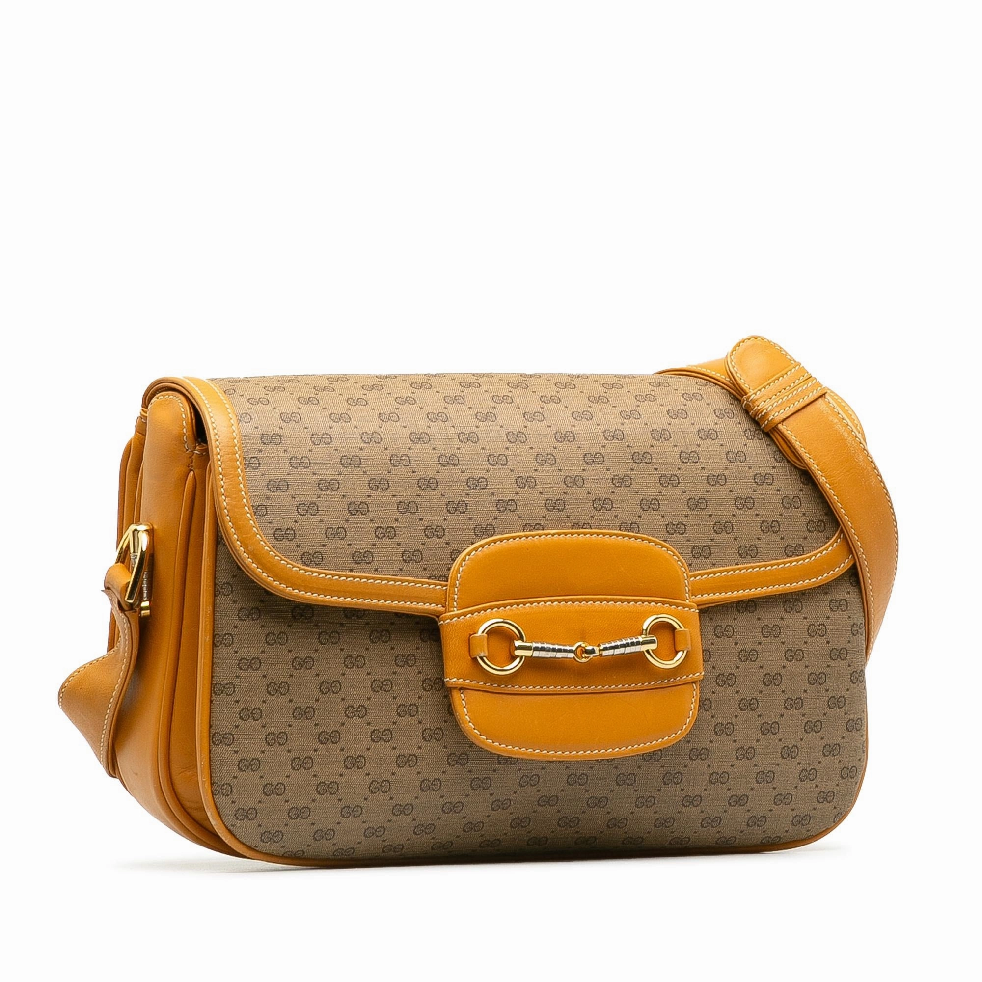 Gucci Micro GG Horsebit Flap Crossbody Bag (SHG-MhRV6b)