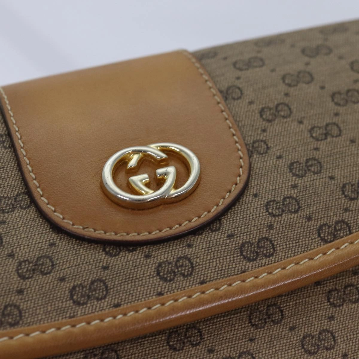 GUCCI Micro GG Supreme Shoulder Bag PVC Beige 001 14 5364  12661