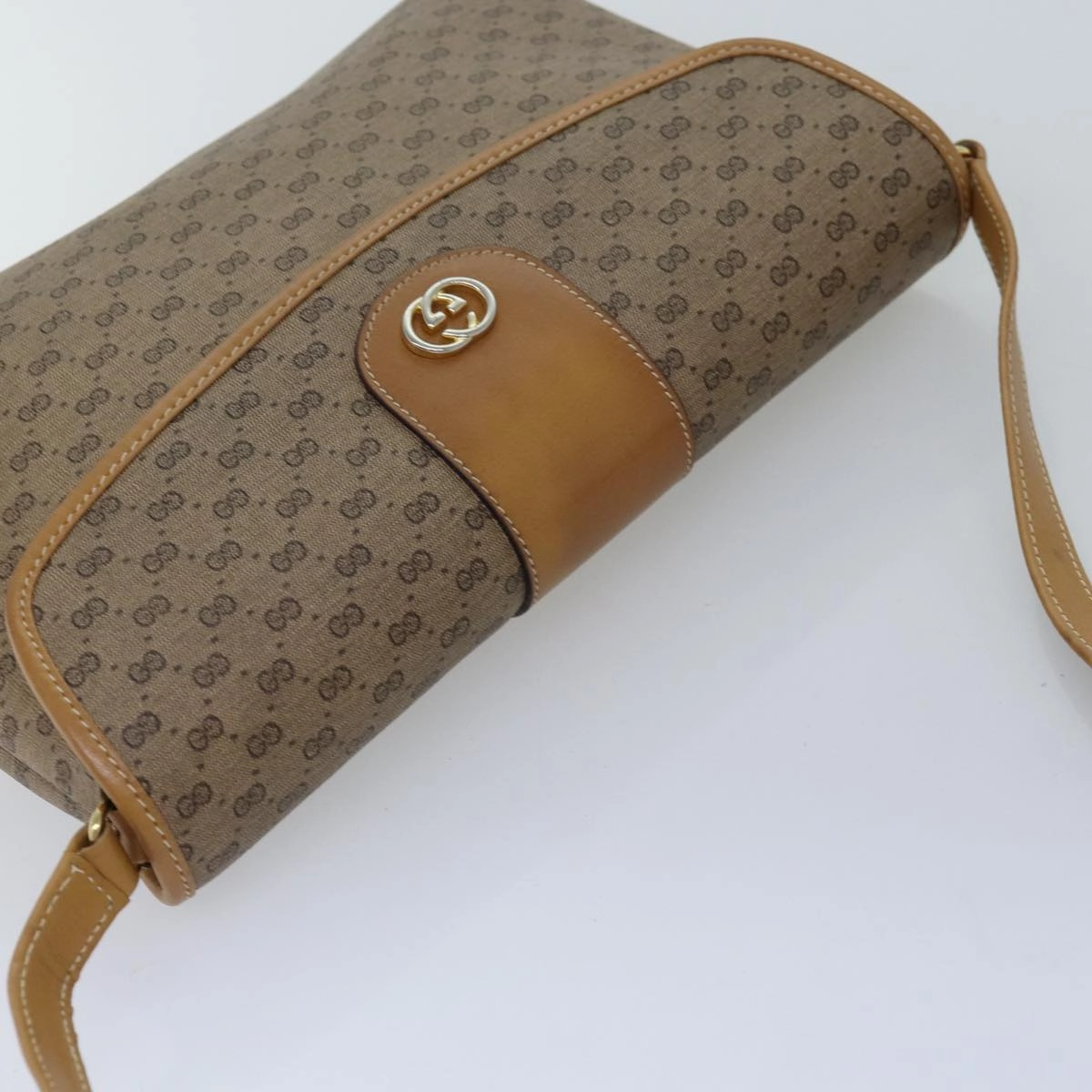 GUCCI Micro GG Supreme Shoulder Bag PVC Beige 001 14 5364  12661