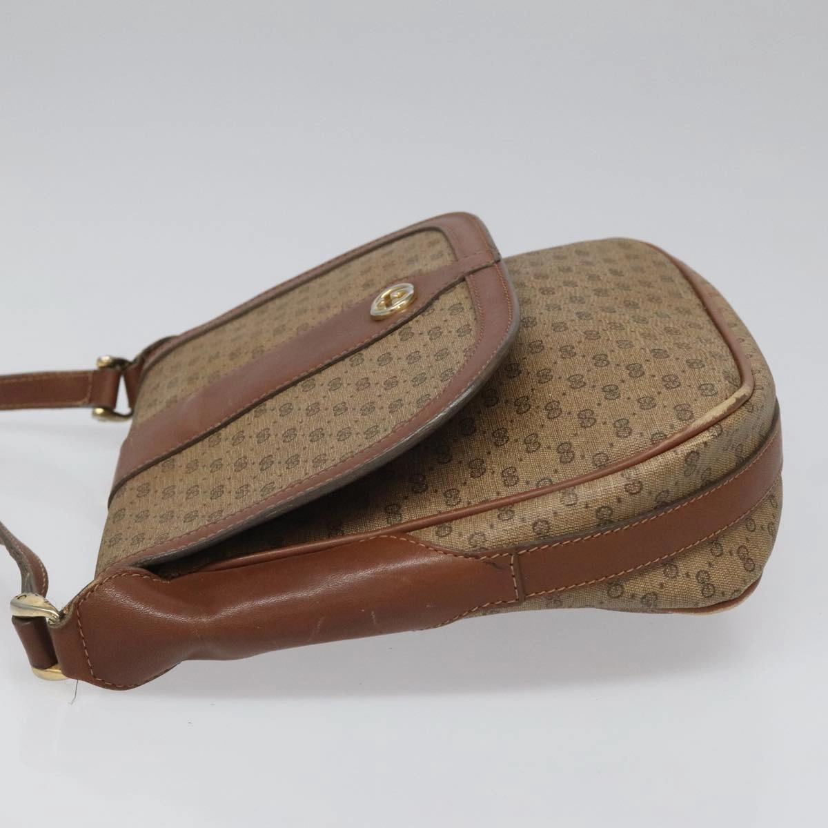 Gucci Micro Small Gg Canvas Brown Canvas Shoulder Bag ()