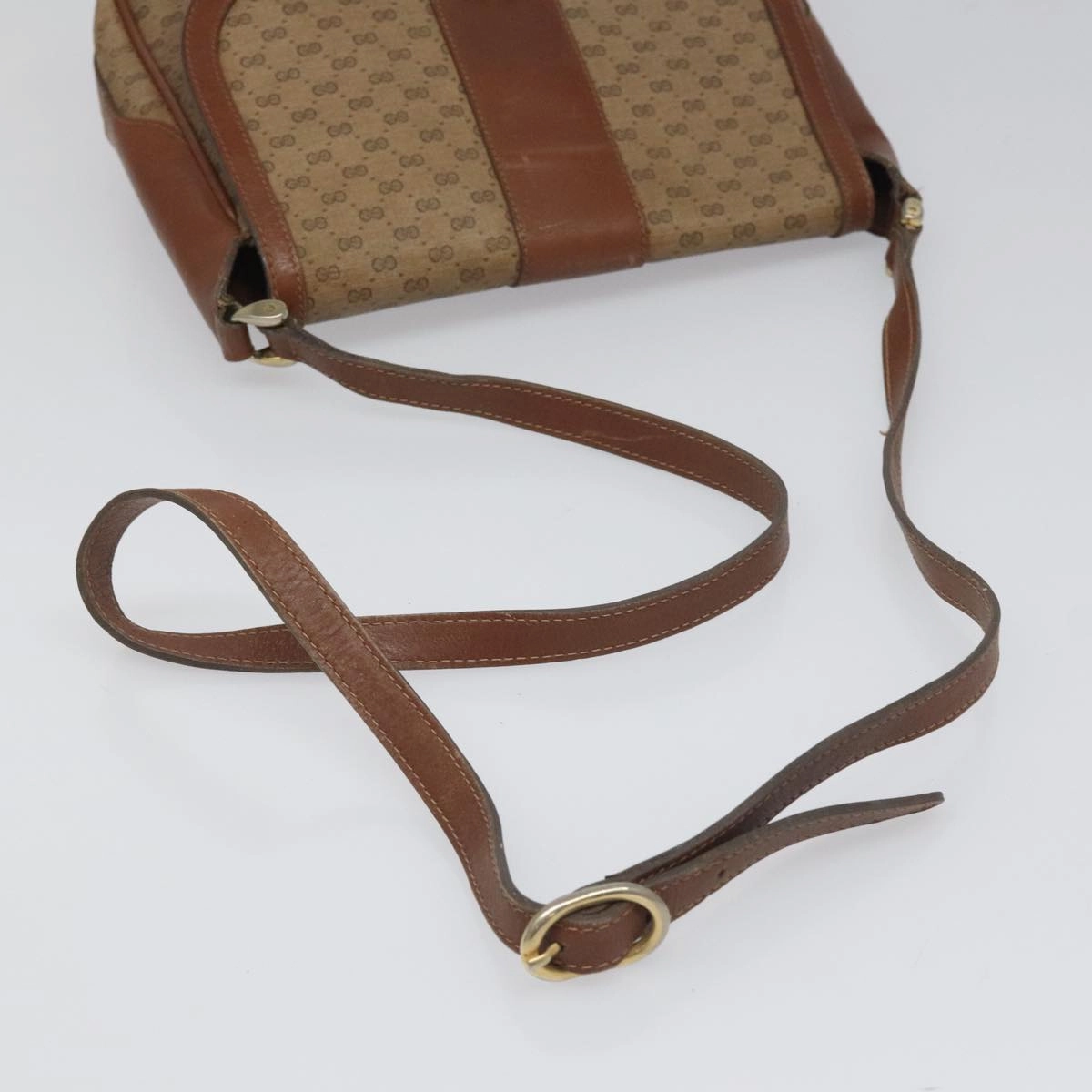 Gucci Micro Small Gg Canvas Brown Canvas Shoulder Bag ()