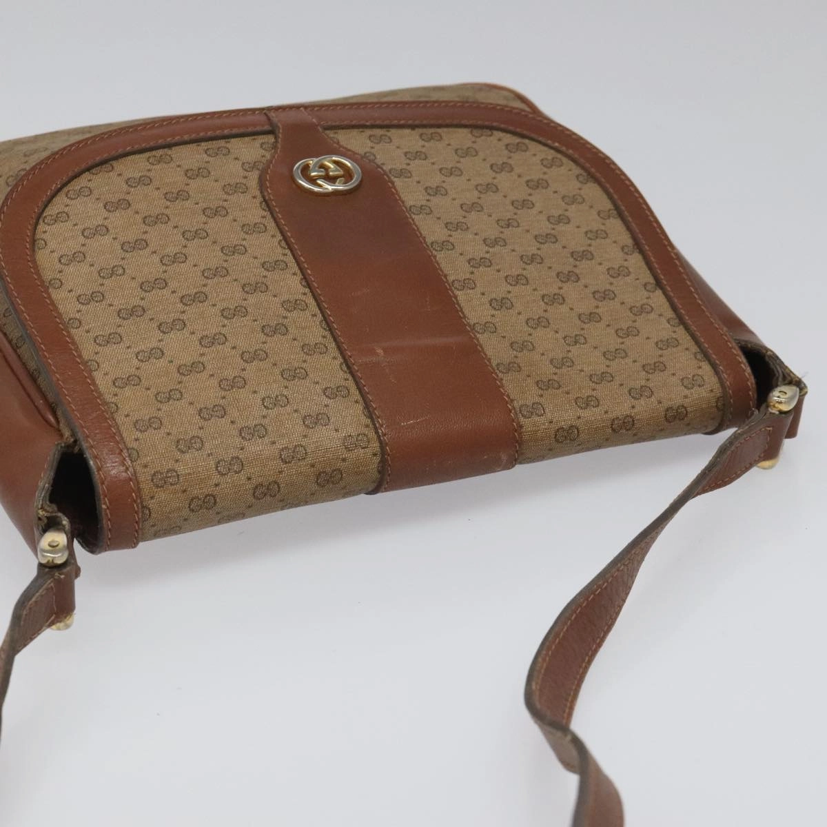 Gucci Micro Small Gg Canvas Brown Canvas Shoulder Bag ()
