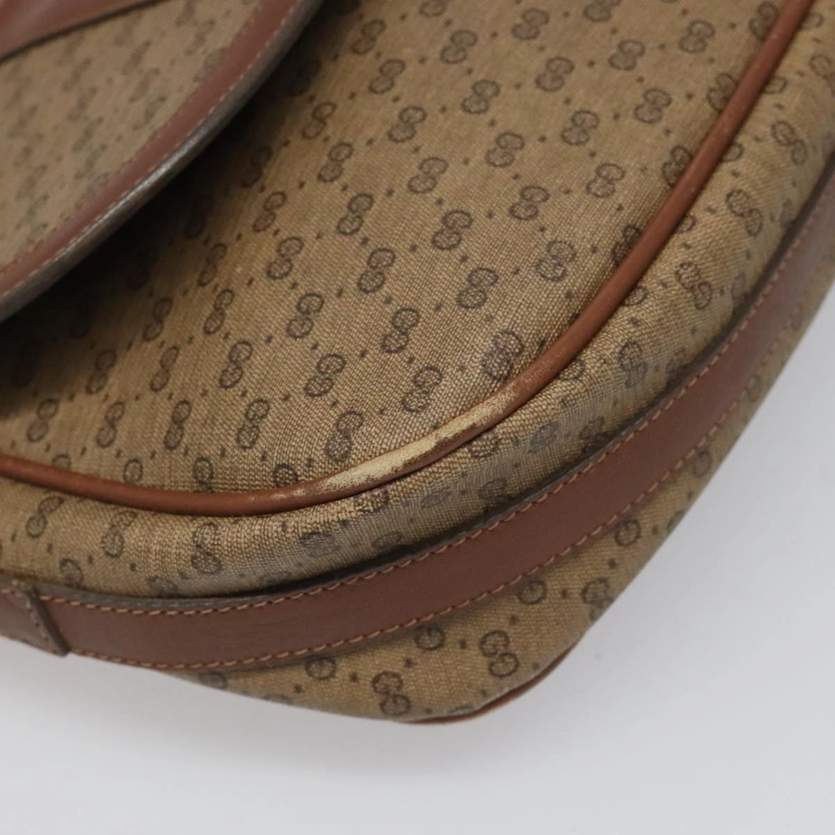 Gucci Micro Small Gg Canvas Brown Canvas Shoulder Bag ()