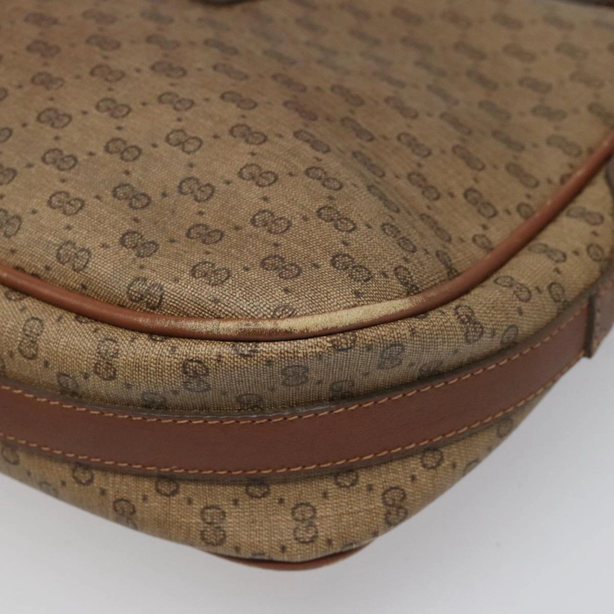 Gucci Micro Small Gg Canvas Brown Canvas Shoulder Bag ()
