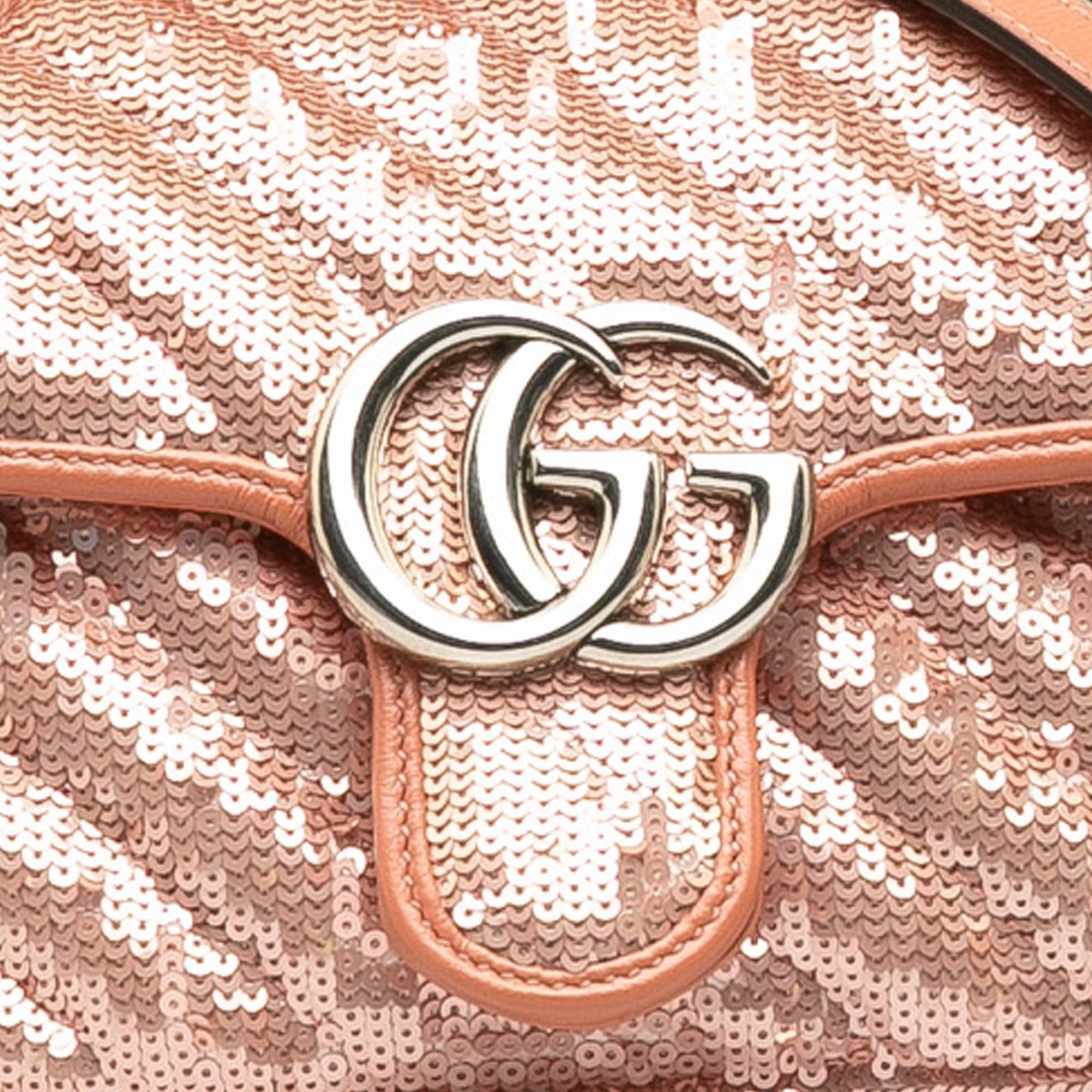 Gucci Mini Sequin Gg Marmont Matelasse Crossbody Bag