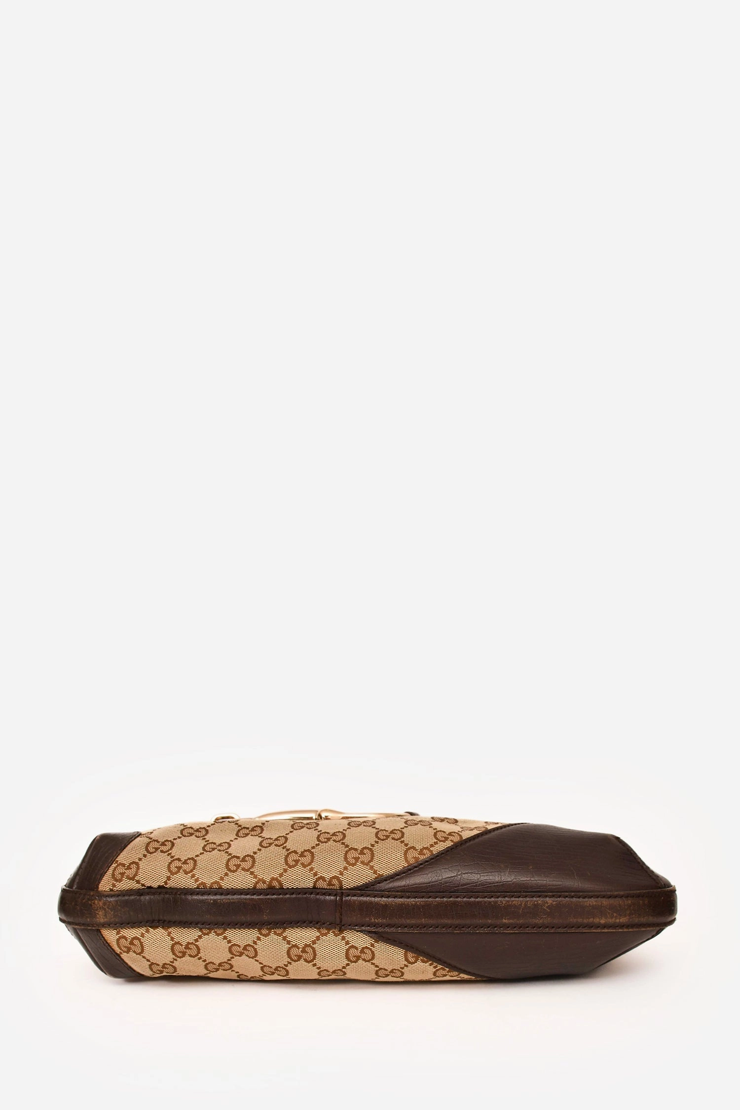 Gucci Monogram Leather Trim 'Hasler' Shoulder Bag