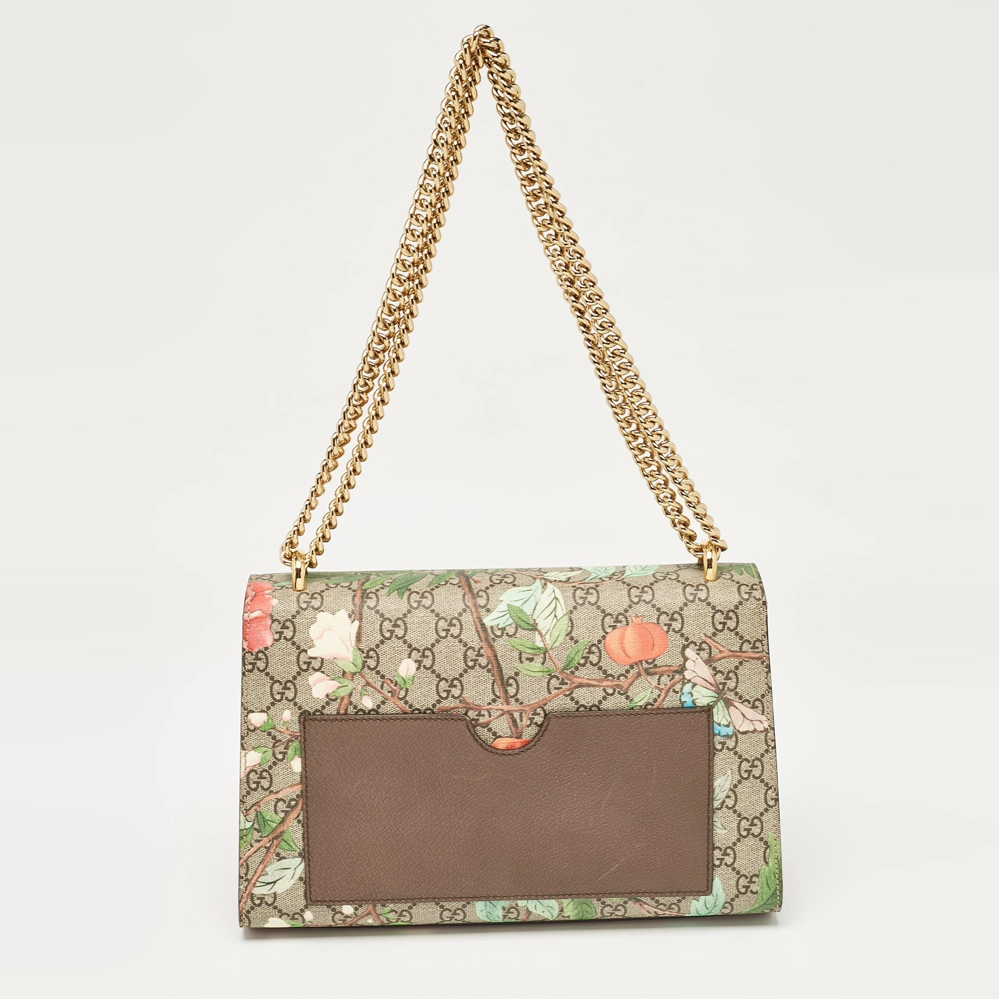 Gucci Multicolor Gg Tian Supreme Canvas Leather Medium Padlock Shoulder Bag