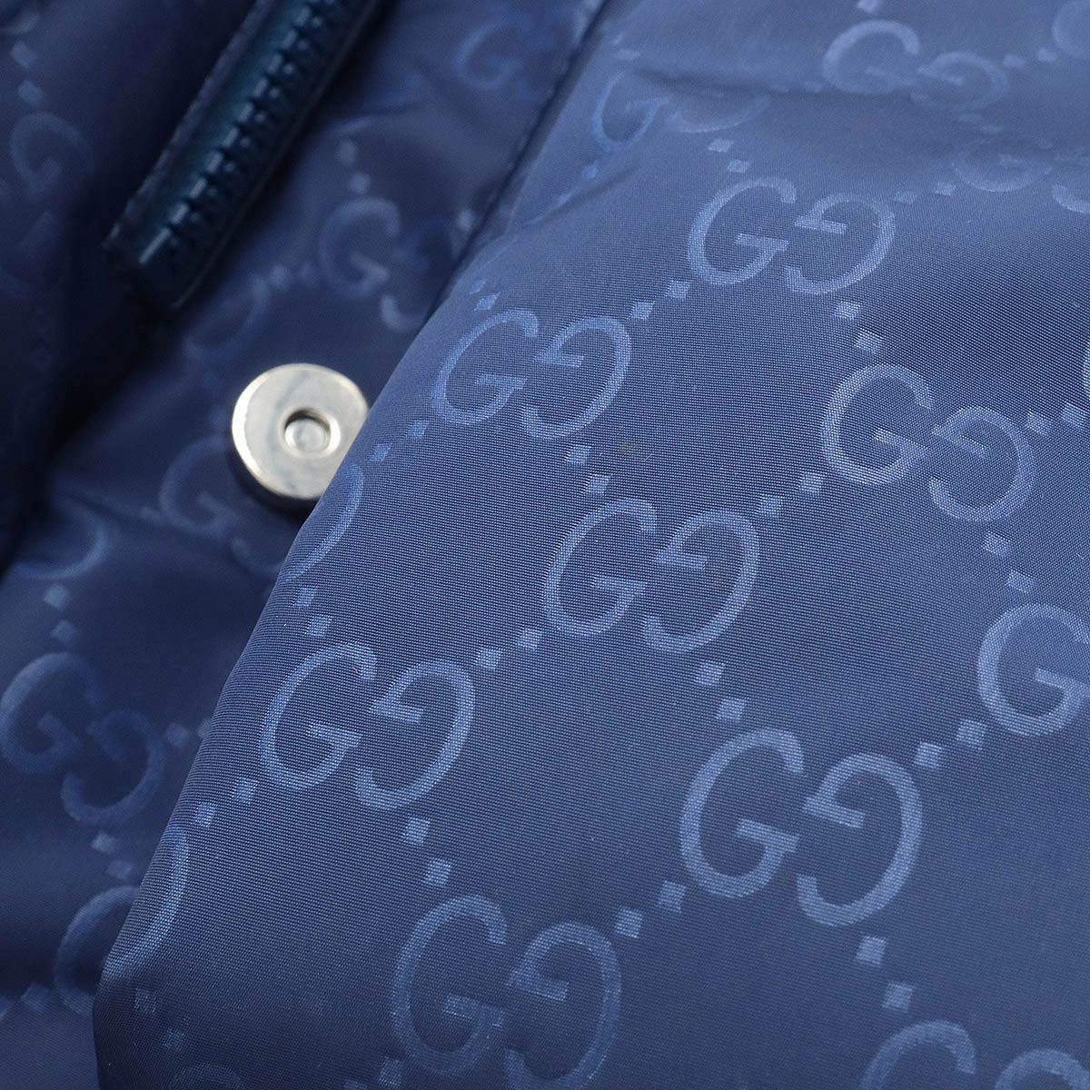 Gucci Nylon Leather Backpack Navy