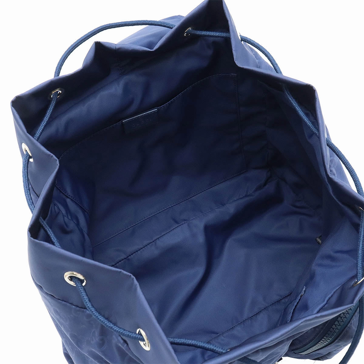 Gucci Nylon Leather Backpack Navy