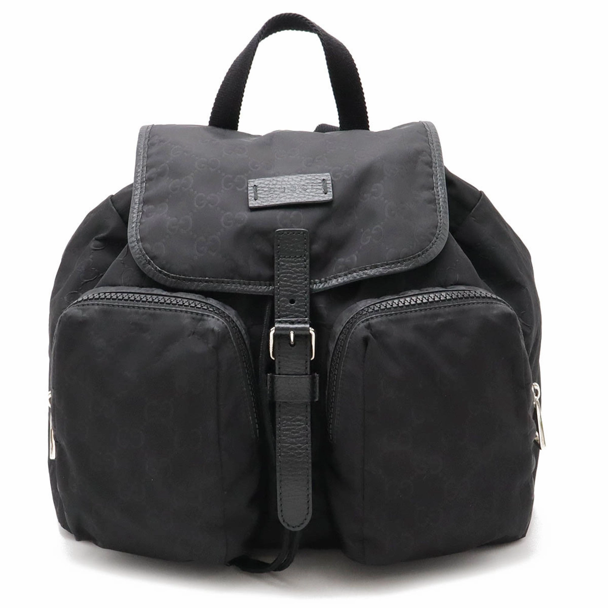 Gucci  Nylon Leather Backpack (Pre-Owned)