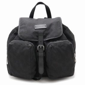 Gucci  Nylon Leather Backpack (Pre-Owned)