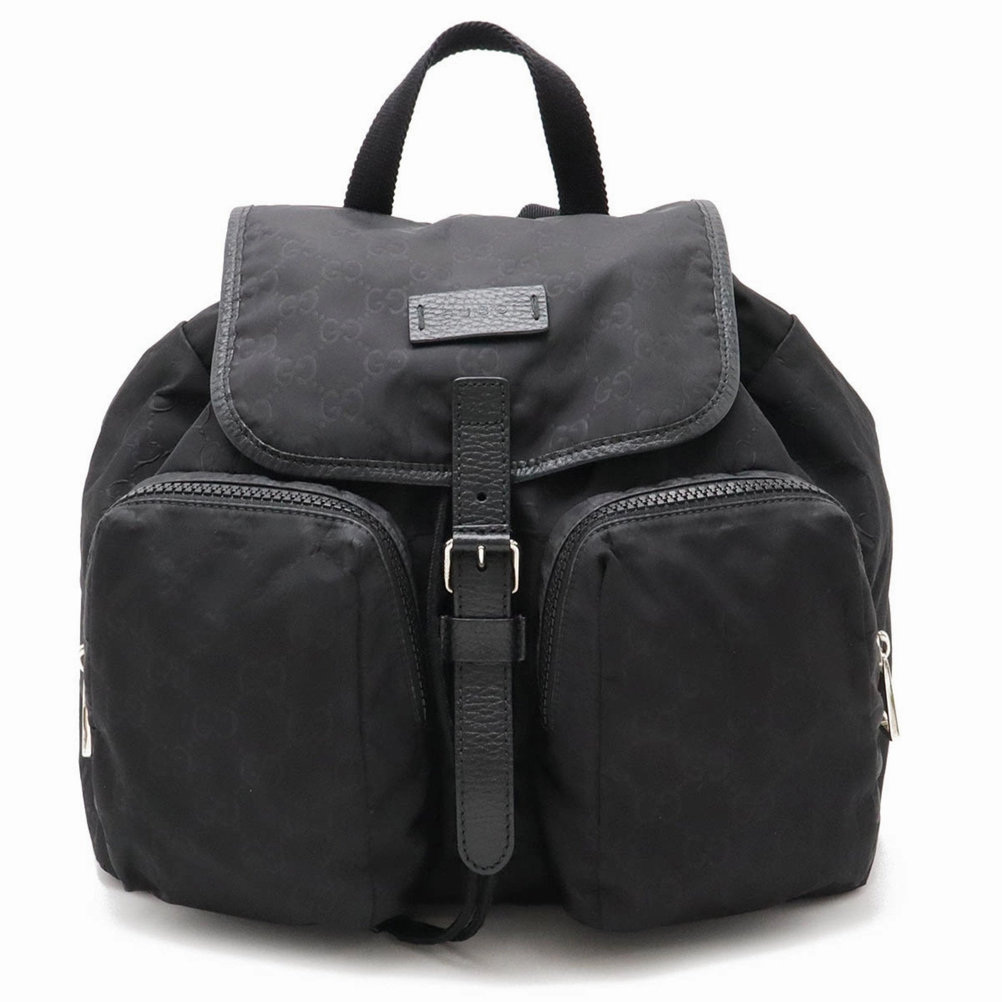 Gucci  Nylon Leather Backpack (Pre-Owned)