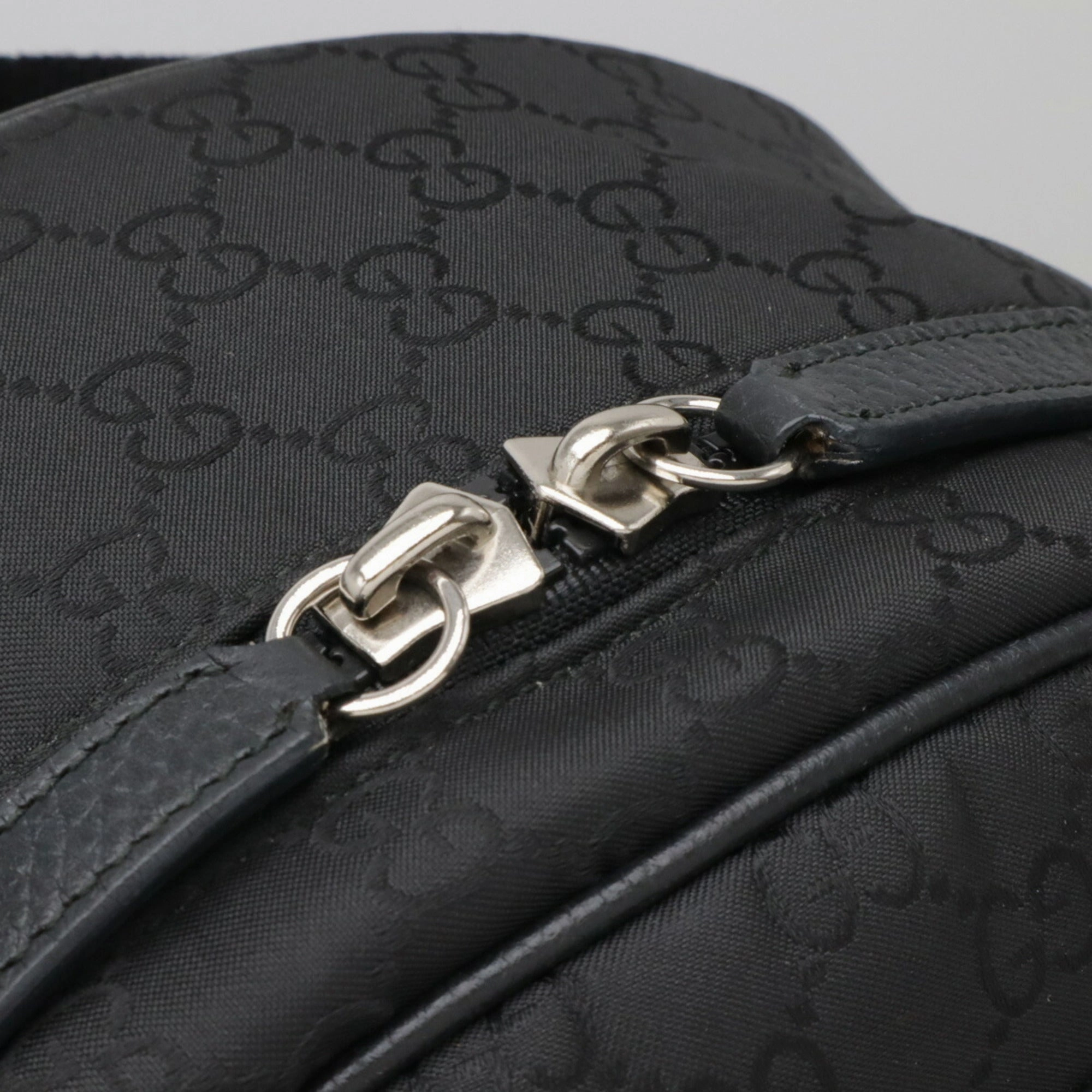 Gucci  Nylon Leather Backpack (Pre-Owned)