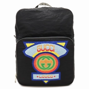 Gucci Nylon Terry Crosspatch Backpack Black