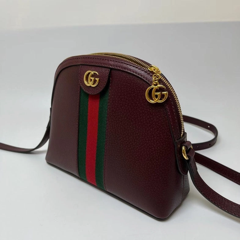 Gucci Ophidia Burgundy Calfskin Crossbody Bag