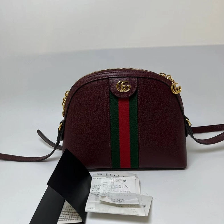 Gucci Ophidia Burgundy Calfskin Crossbody Bag
