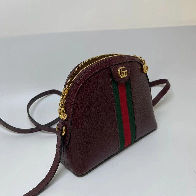 Gucci Ophidia Burgundy Calfskin Crossbody Bag