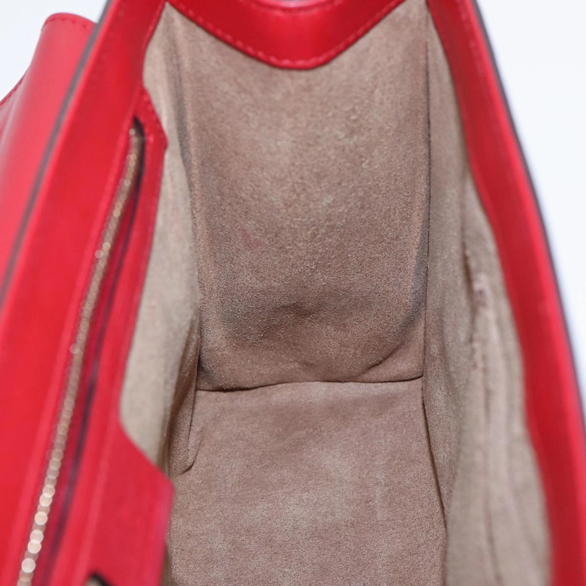 GUCCI Padlock Chain Shoulder Bag Leather Red Pink  bs16789