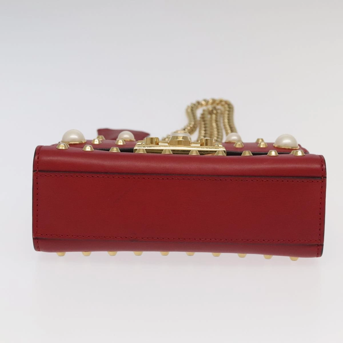 Gucci Padlock Red Leather Shoulder Bag ()