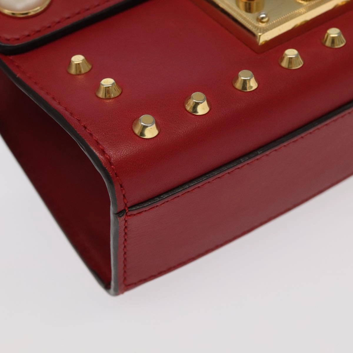 Gucci Padlock Red Leather Shoulder Bag ()