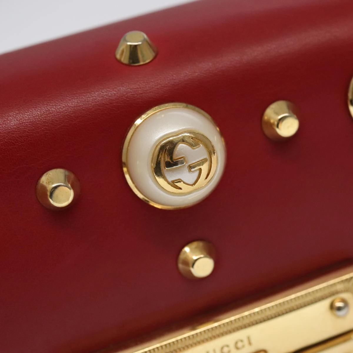 Gucci Padlock Red Leather Shoulder Bag ()