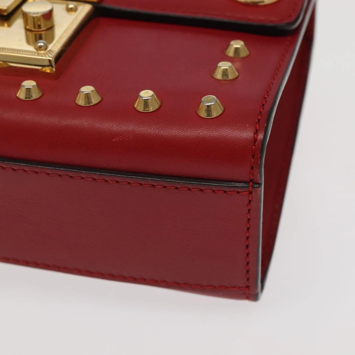 Gucci Padlock Red Leather Shoulder Bag ()
