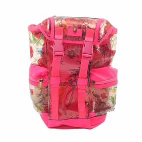 Gucci  pink Coated Canvas Leather Backpack (Pre-Owned)