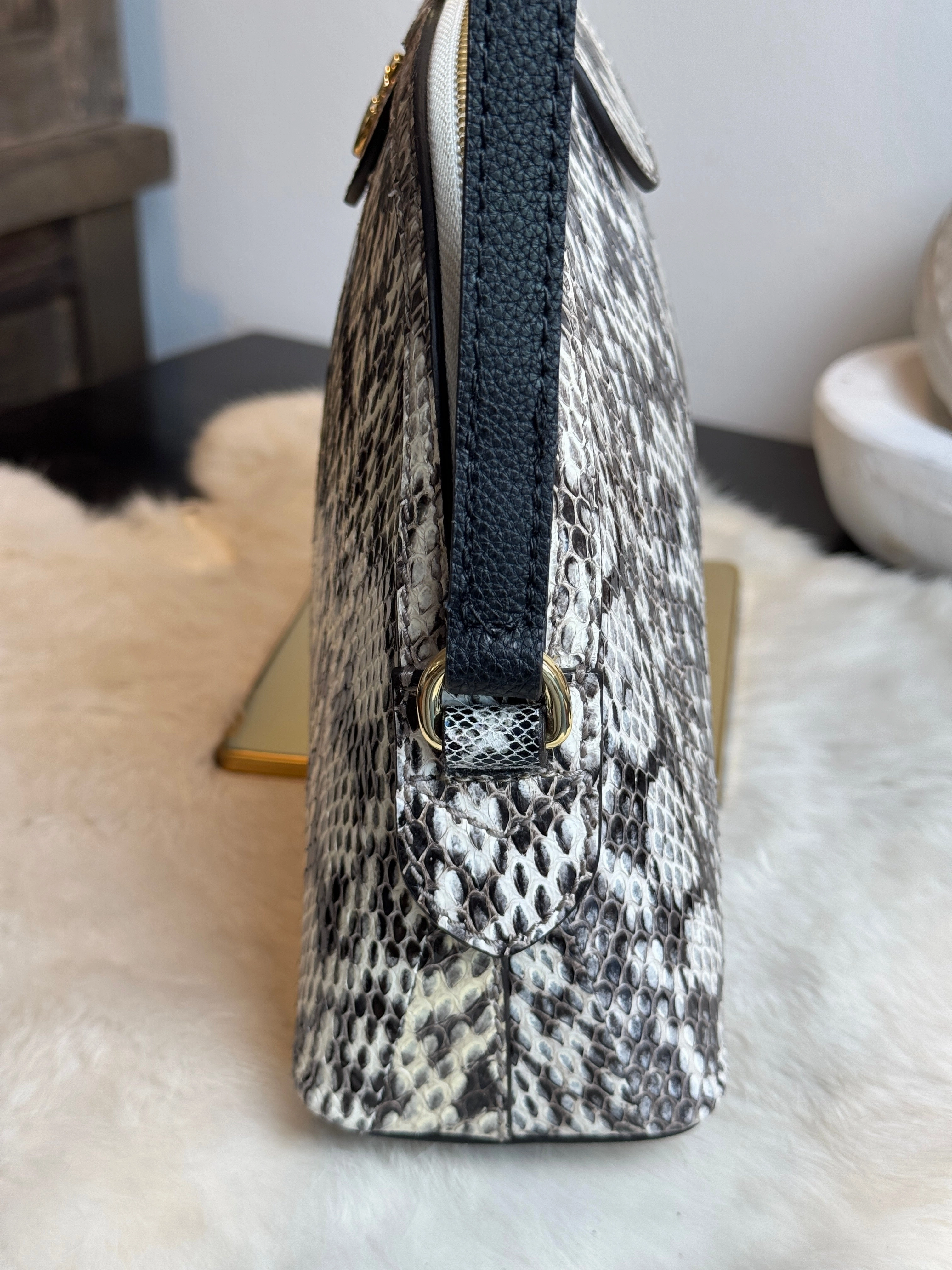 GUCCI Python Snake Small Dome Crossbody Bag