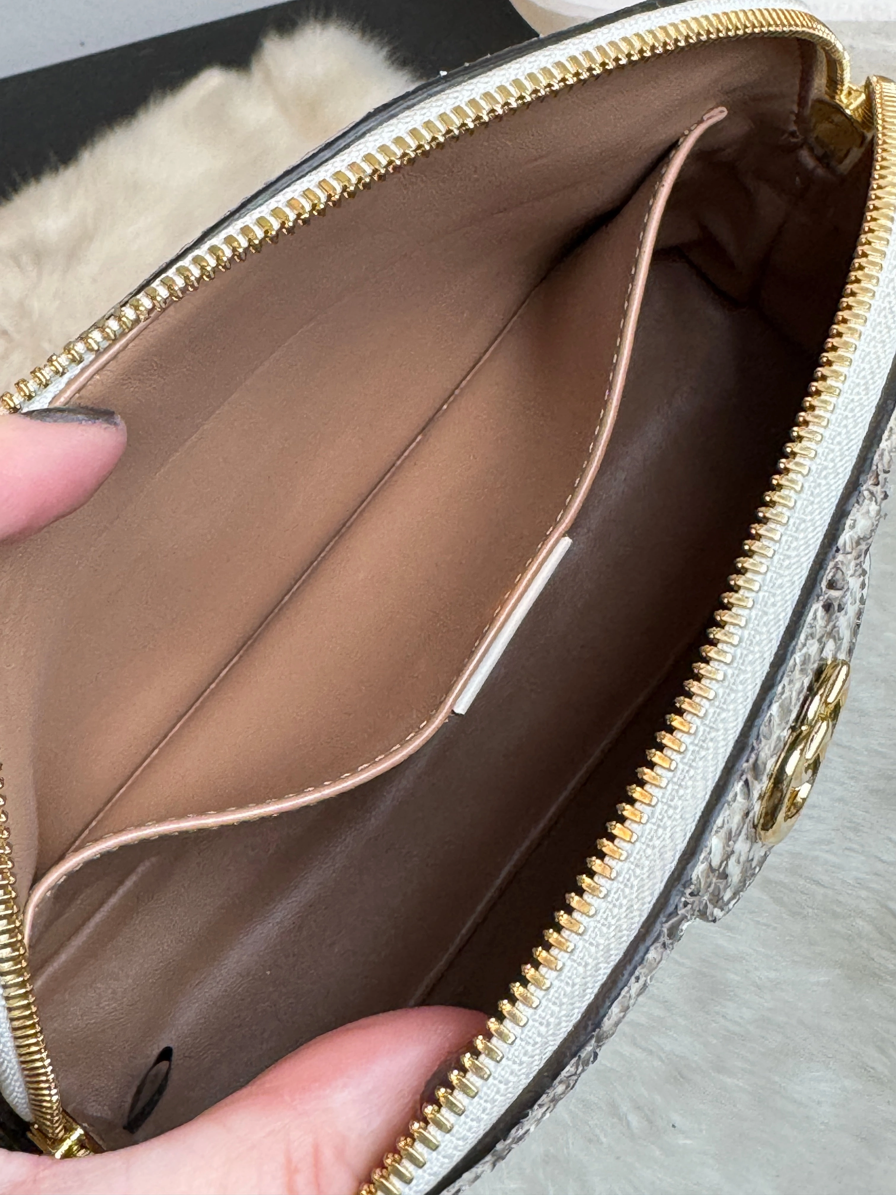 GUCCI Python Snake Small Dome Crossbody Bag