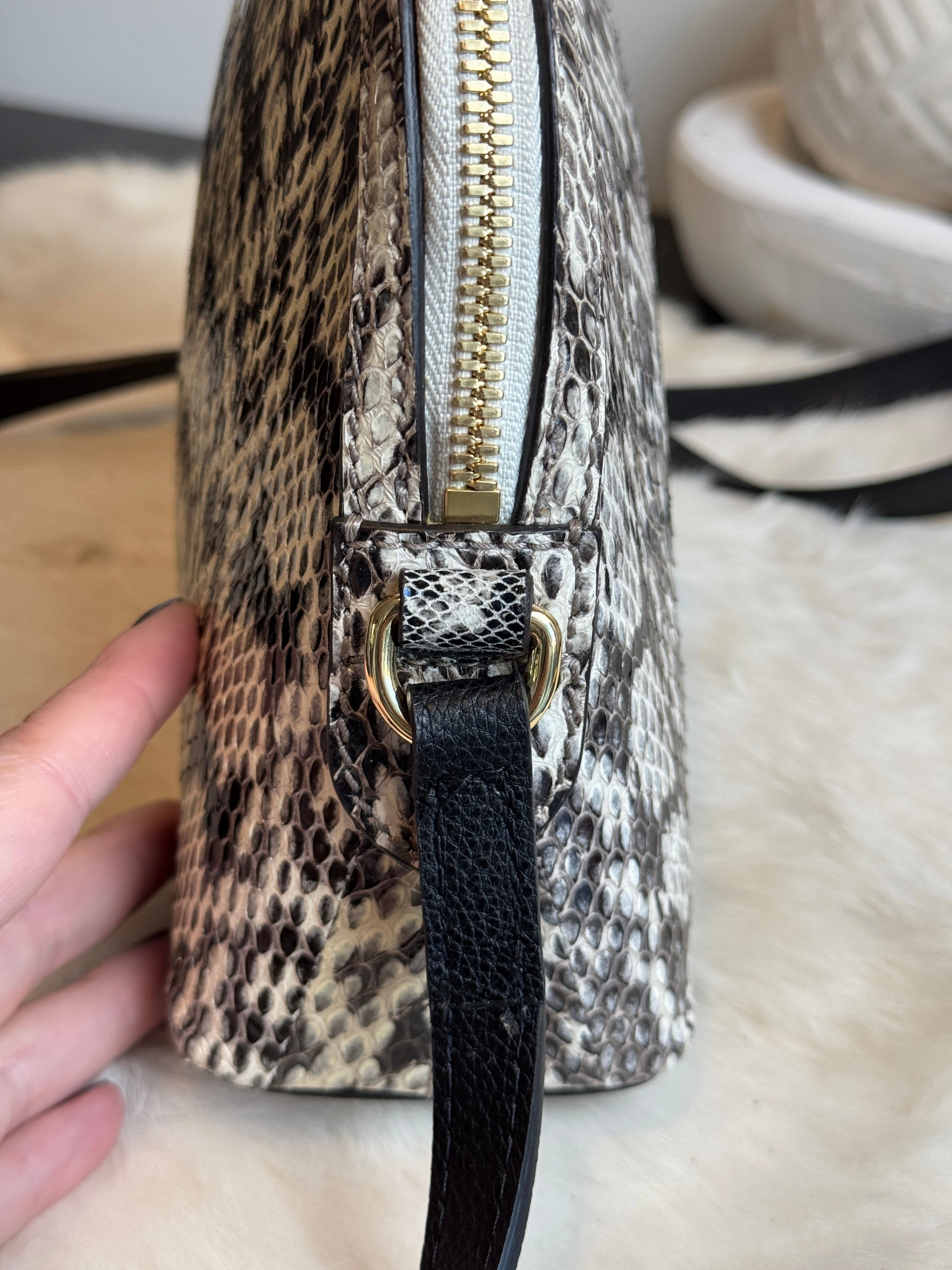 GUCCI Python Snake Small Dome Crossbody Bag