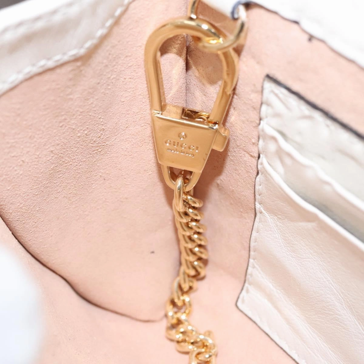 Gucci Rajah White Leather Shoulder Bag ()