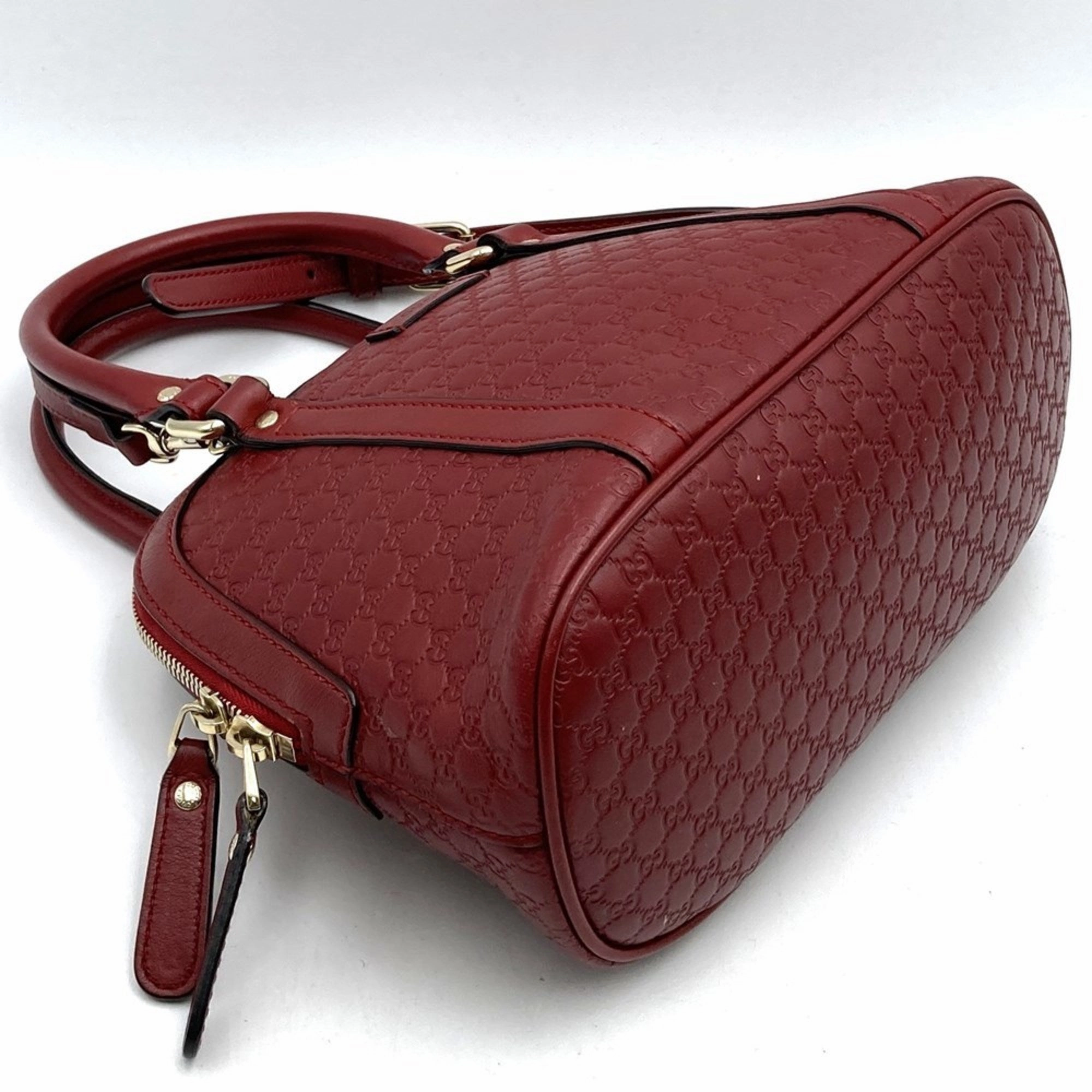 Gucci Red Color Leather Handbag Shoulder Bag ()