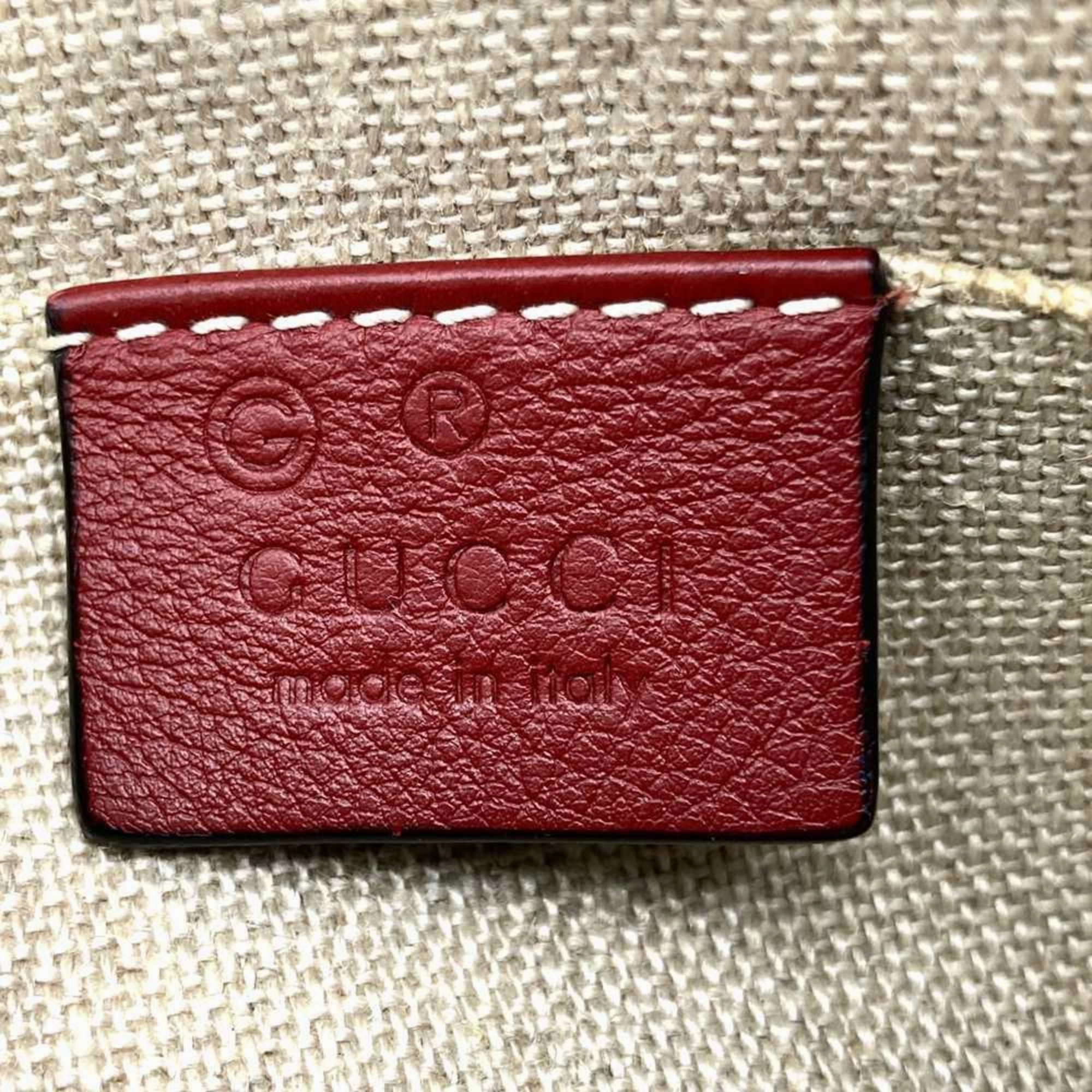 Gucci Red Color Leather Handbag Shoulder Bag ()