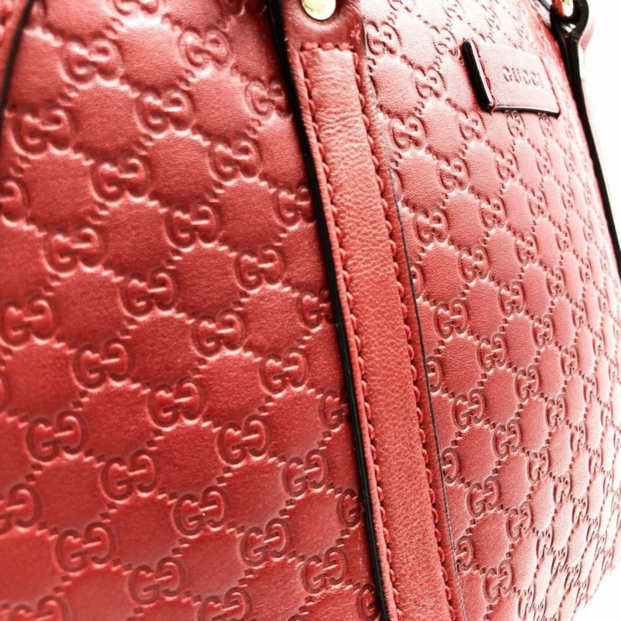 Gucci Red Color Leather Handbag Shoulder Bag ()